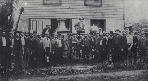 1890 Union Fire Co in Front of Borough Hall